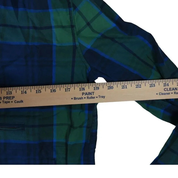 Abercrombie Mens Cotton Windbreaker Shacket Jacket Sz S Plaid Preppy Coastal - Picture 7 of 11